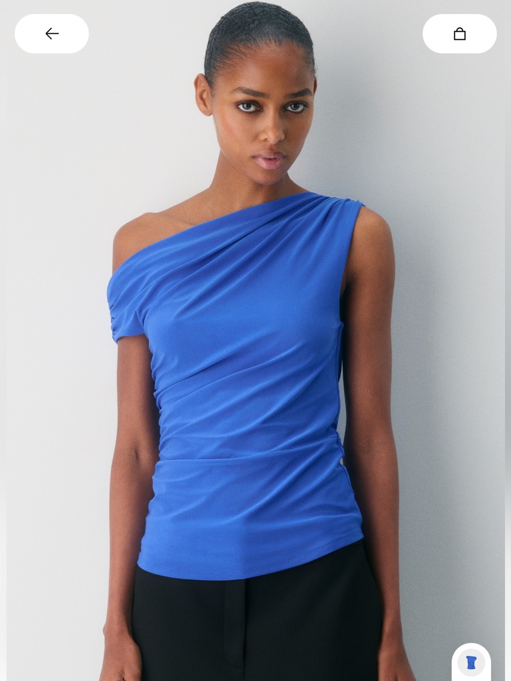 Aritzia Gallery Top in Jazz Blue